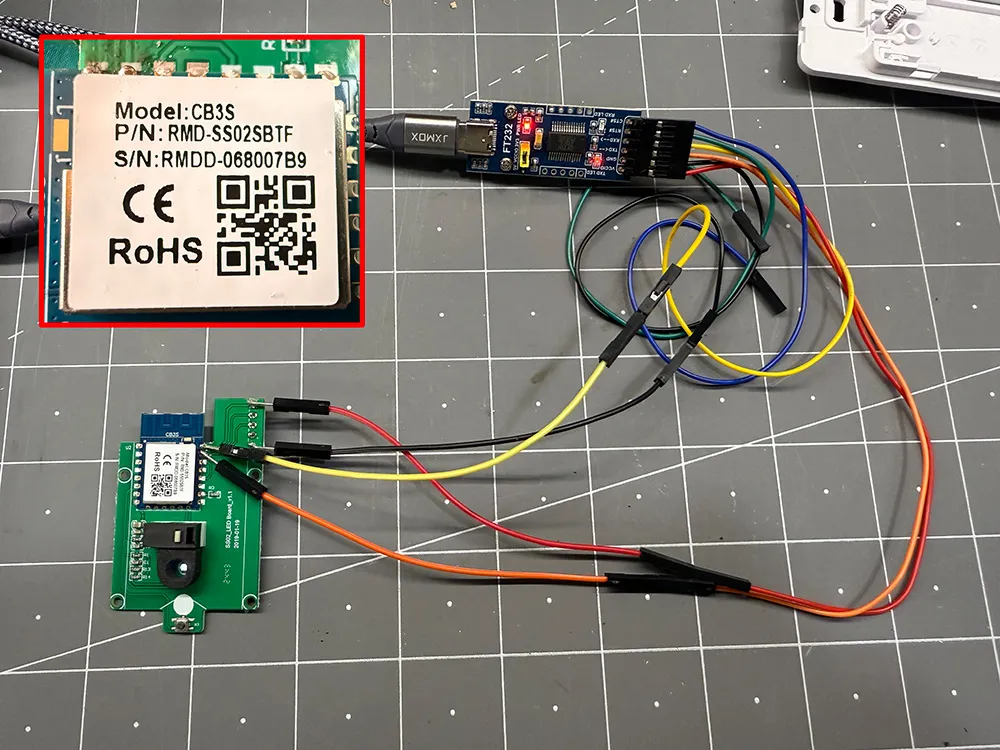 BK7231N, aka CB3s board and flashing setup BK7231N Flashing
