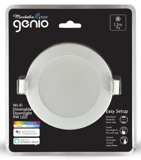 Mirabella Genio Wi-Fi Dimmable 9W LED CCT Downlight
