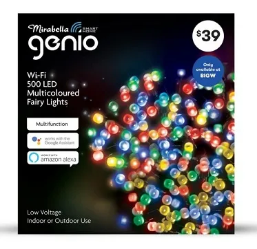 Genio Wi-Fi 500 LED Fairy Lights Mirabella Genio Wi-Fi 500 LED Mulitcoloured Fairy Lights