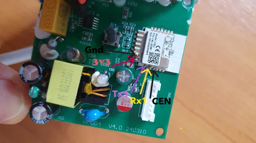 CBU module showing pins to connect for programming cbu module pinout